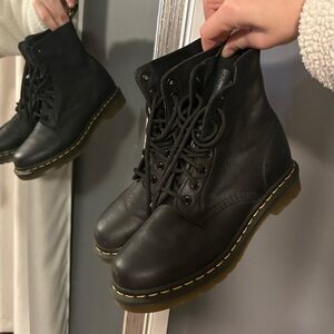 Dr. Martens Black 1460 Pascal Leather Lace-up Boots